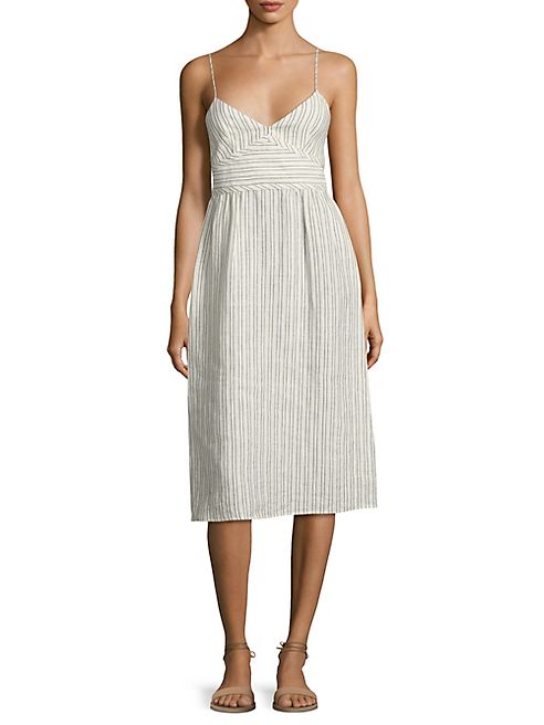 Theory - Melaena B Striped Linen Dress