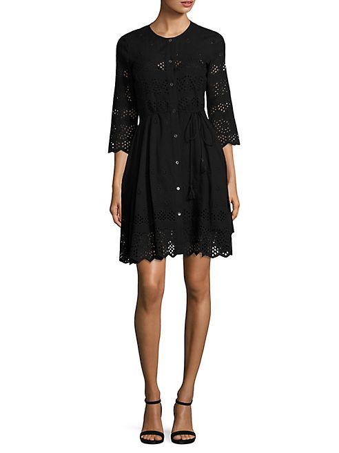 Theory - Kalsingas Cotton Eyelet Shirtdress