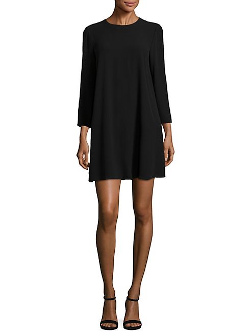 Eileen Fisher - Silk Georgette Bracelet Sleeve Dress