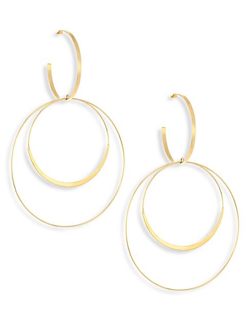 LANA JEWELRY - Bond  14K Yellow Gold Tri-Wire Drop Earrings