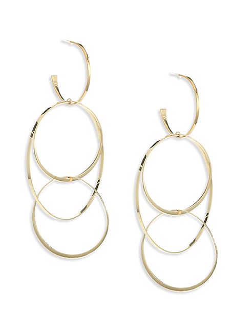 LANA JEWELRY - Bond 14K Yellow Gold Large Flat Hoop Earrings