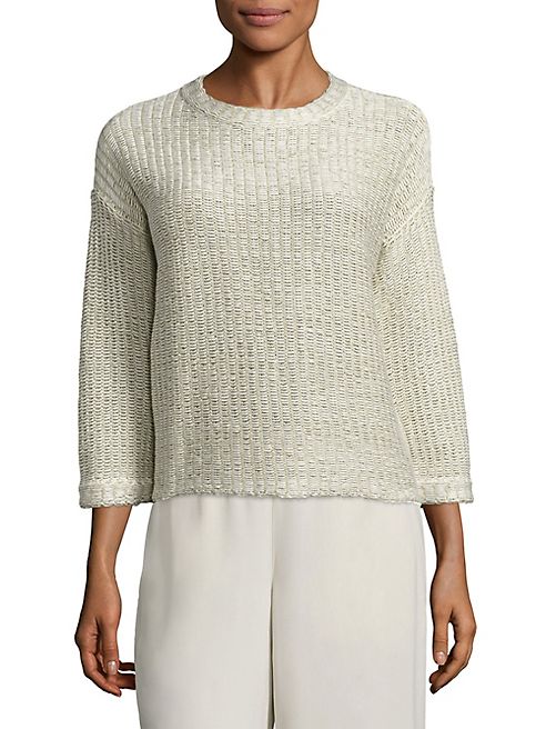 Eileen Fisher - Cotton Jacquard Box Tee