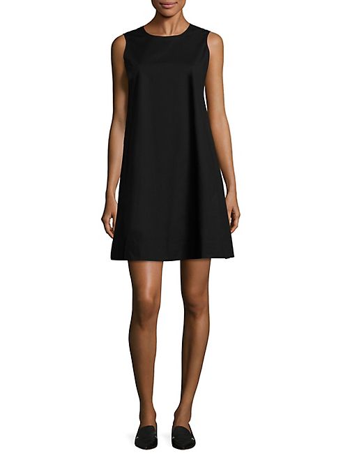 Eileen Fisher - Poplin Roundneck Sleeveless Dress