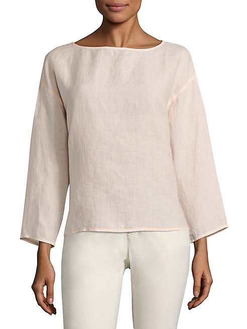 Eileen Fisher - Organic Linen Box Top