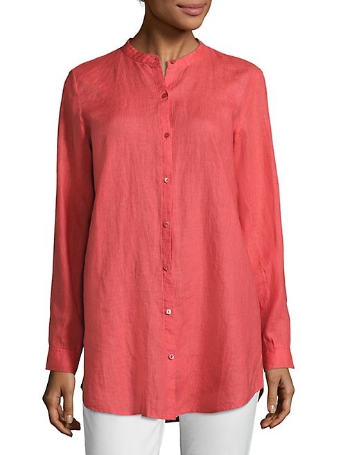 Eileen Fisher - Linen Mandarin Collar Shirt