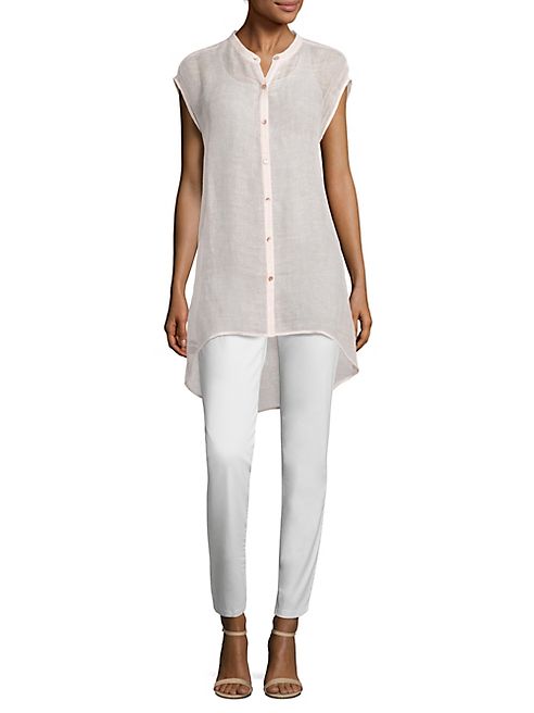 Eileen Fisher - Hi-Lo Stand Collar Shirt