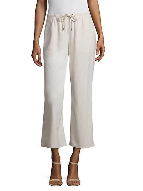 Eileen Fisher - Cropped Wide-Leg Silk Noil Pants