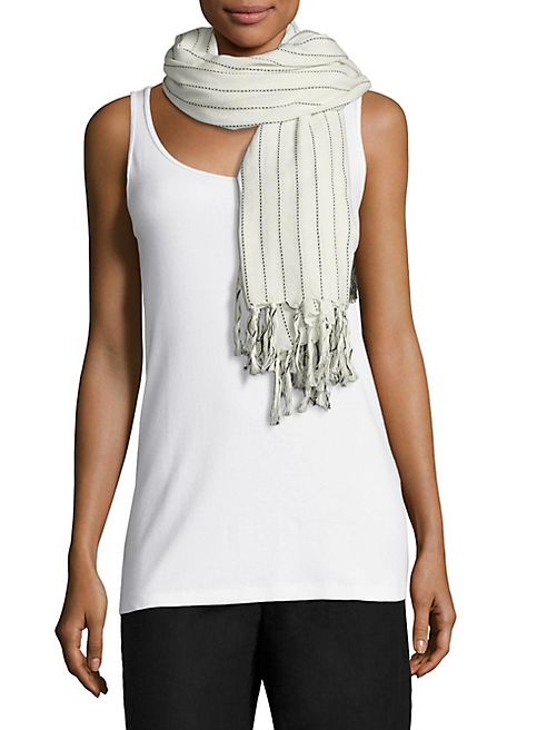 Eileen Fisher - Organic Cotton Striped Scarf