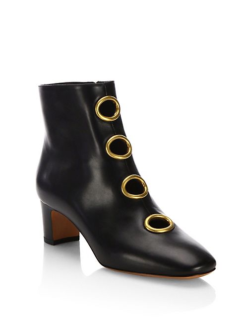 Valentino - Bit Hoop Leather Booties