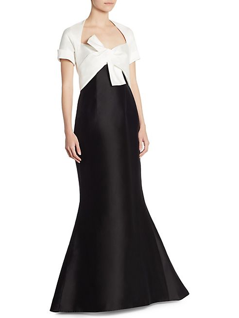 Carolina Herrera - Short Sleeve Bow Gown