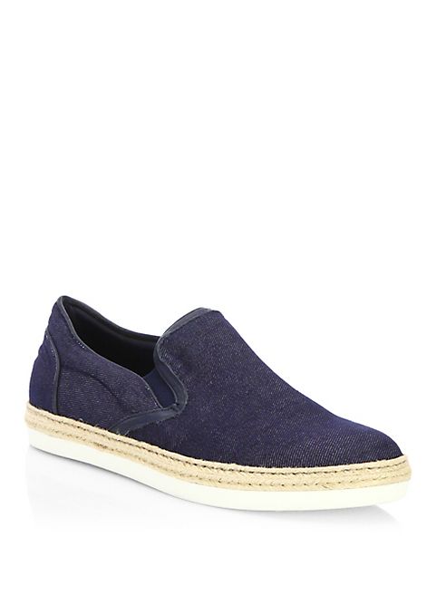 Saks Fifth Avenue Collection - Denim Espadrille Slip-On Loafers