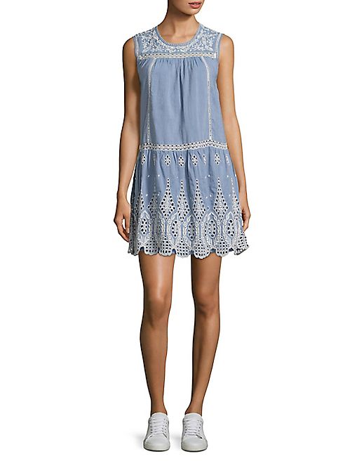 Joie - Josune Embroidered Eyelet Dress