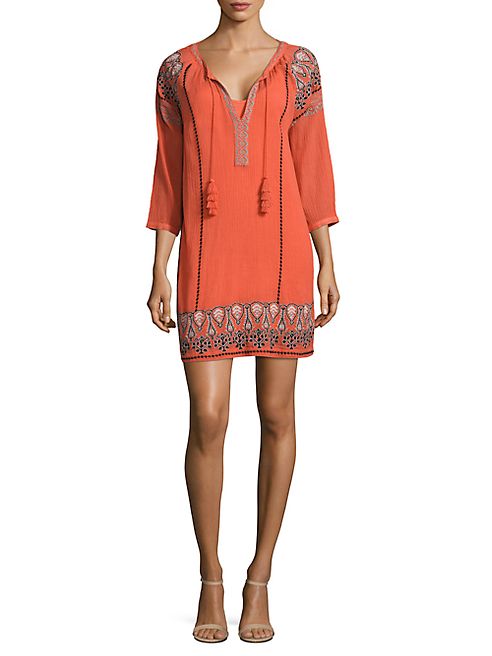 Joie - Nieva Embroidered Tassel Dress