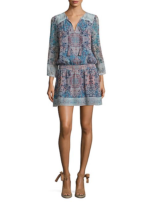 Joie - Aidee Tile-Printed Silk Dress