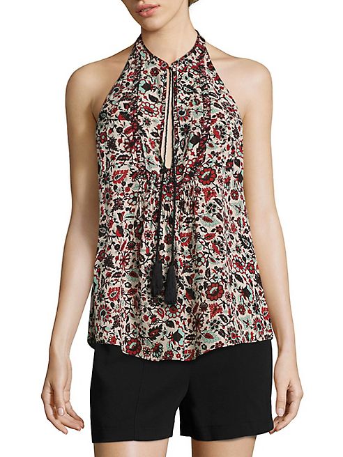 A.L.C. - Levi Floral-Print Silk Top