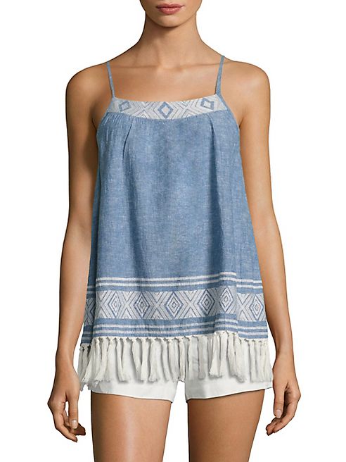 Joie - Agneza Chambray Tassel Tank Top