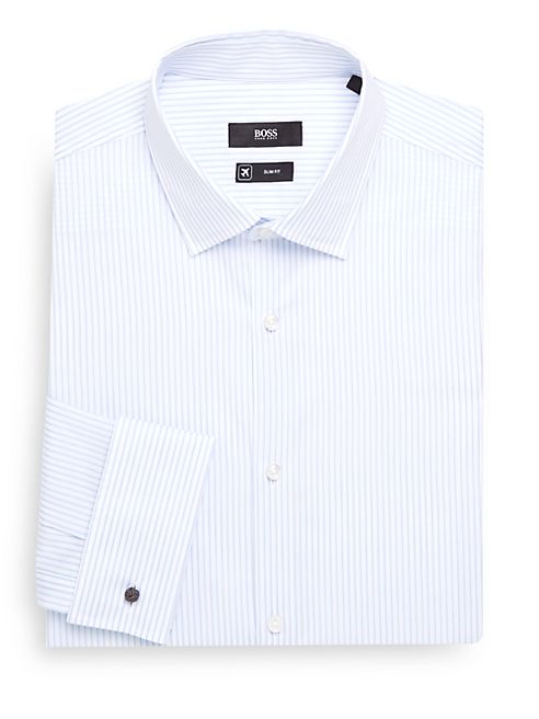 HUGO BOSS - Regular-Fit Striped Dress Shirt