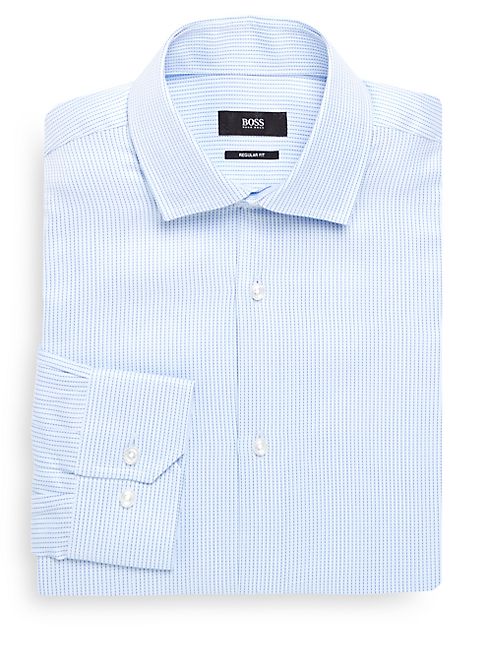 HUGO BOSS - Broken Line Print Dress Shirt