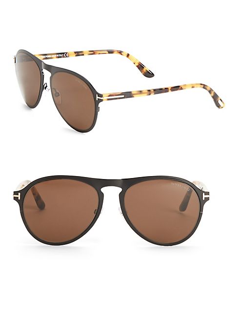 Tom Ford Eyewear - 56MM Bradburry Pilot Sunglasses