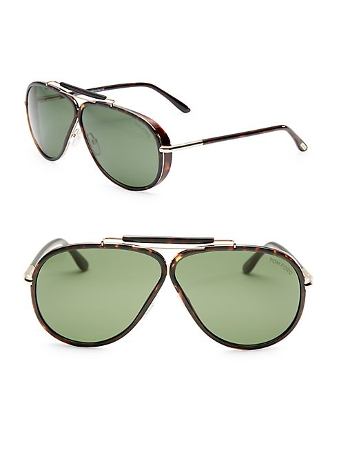 Tom Ford Eyewear - Cedric 65MM Oversize Pilot Sunglasses