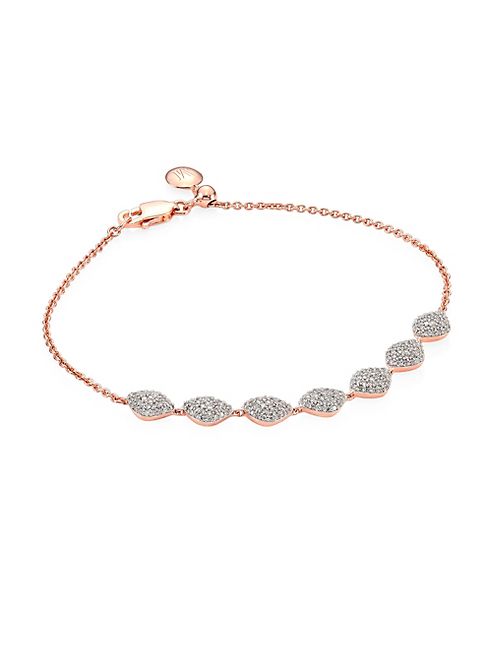 Monica Vinader - Nura Diamond Teardrop Link Bracelet