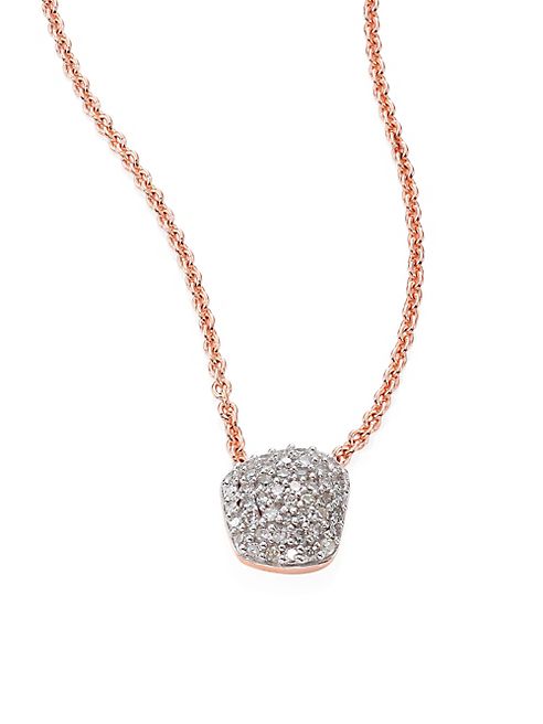 Monica Vinader - Nura Mini Nugget Diamond Pendant Necklace