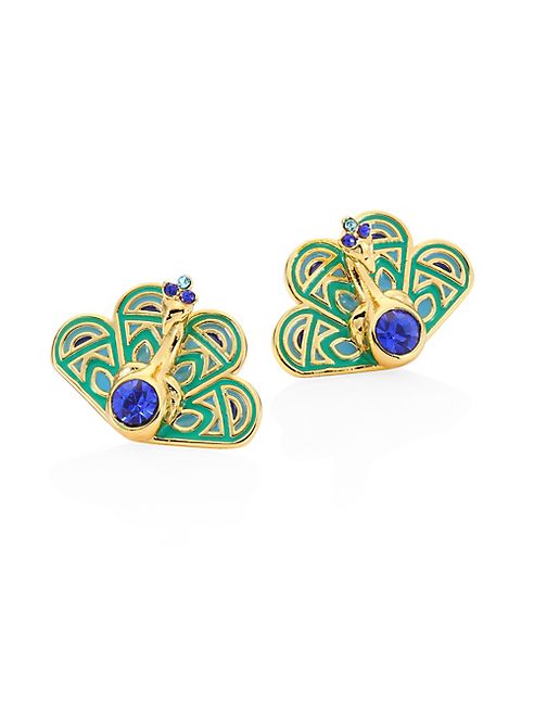 Kate Spade New York - Full Plume Small Peacock Stud Earrings