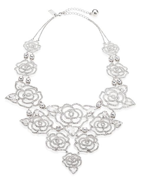 Kate Spade New York - Crystal Rose Pave Statement Necklace