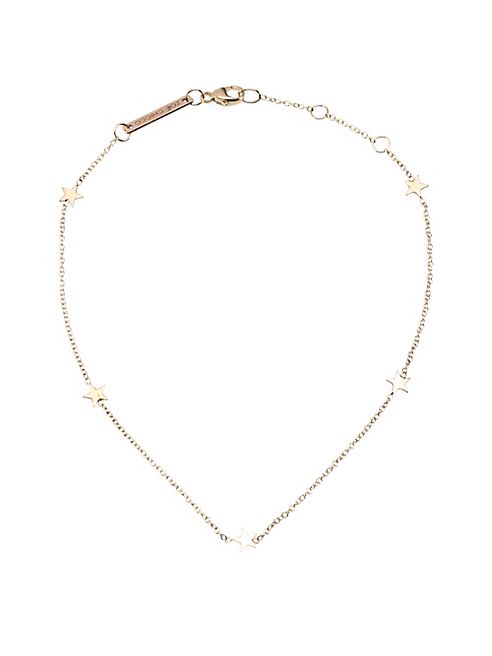 Zoe Chicco - 14K Yellow Gold 5 Itty Bitty Stars Anklet