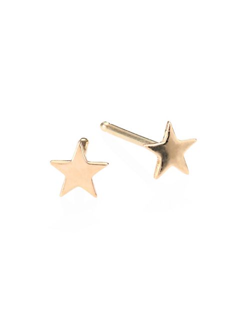 Zoe Chicco - 14K Yellow Gold Itty Bitty Star Stud Earrings