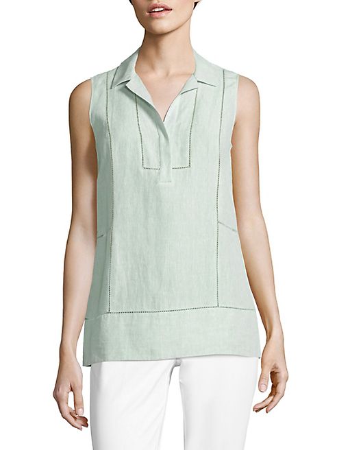 Lafayette 148 New York - Roxie Embroidered Linen Blouse