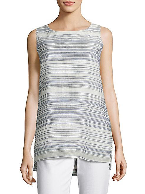 Lafayette 148 New York - Ruthie Striped Cotton & Silk Blouse