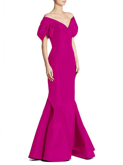 Zac Posen - Silk V-Neck Gown