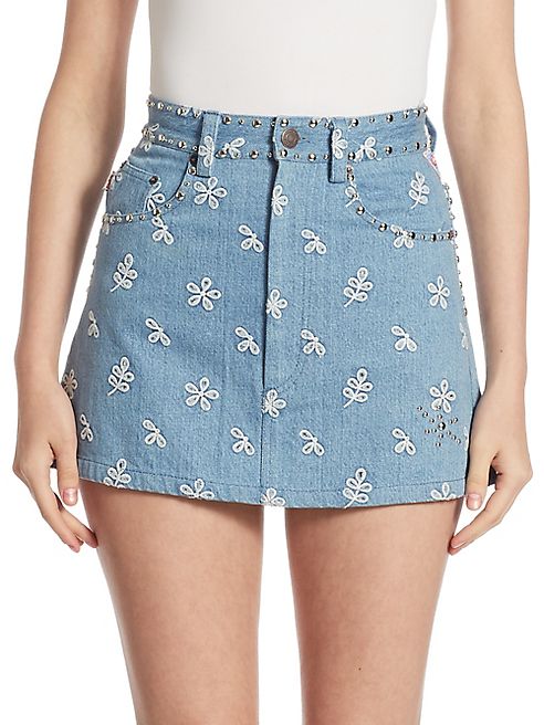 Marc Jacobs - Studded Denim Mini Skirt