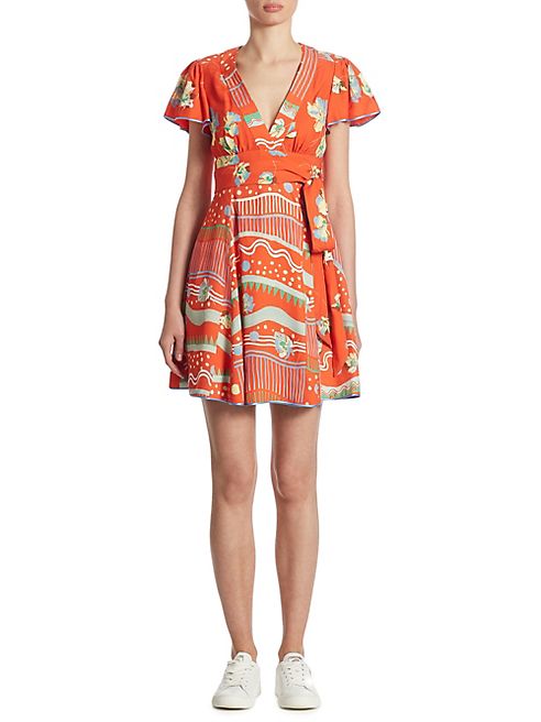 Marc Jacobs - Floral-Print V-Neck Dress