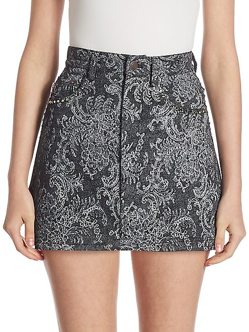 Marc Jacobs - Lace Denim Mini Skirt