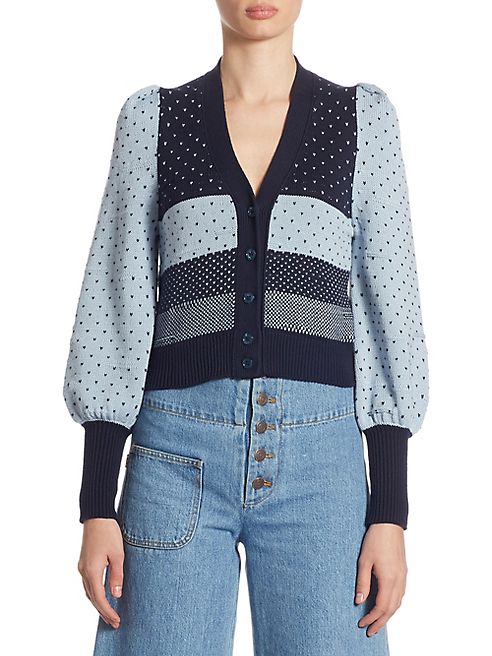 Marc Jacobs - Cotton Colorblock Cardigan