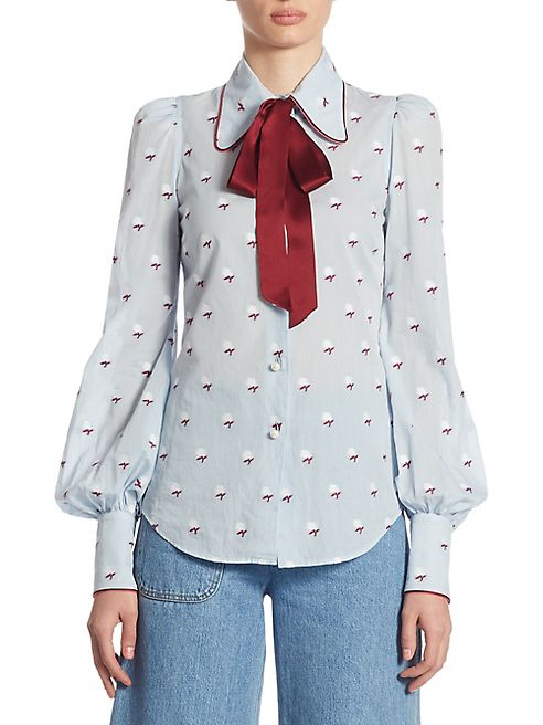 Marc Jacobs - Embroidered Button Front Blouse