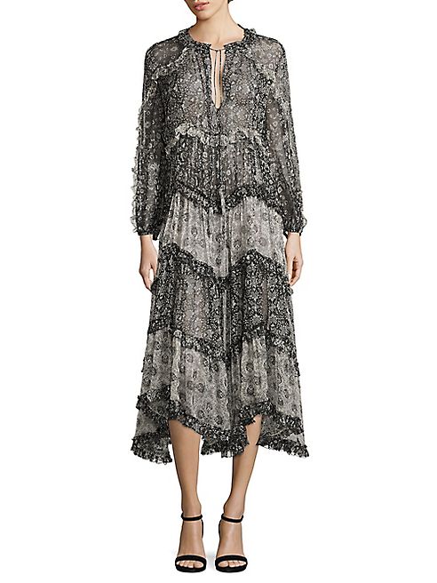 Zimmermann - Divinity Ruffle Long Silk Dress