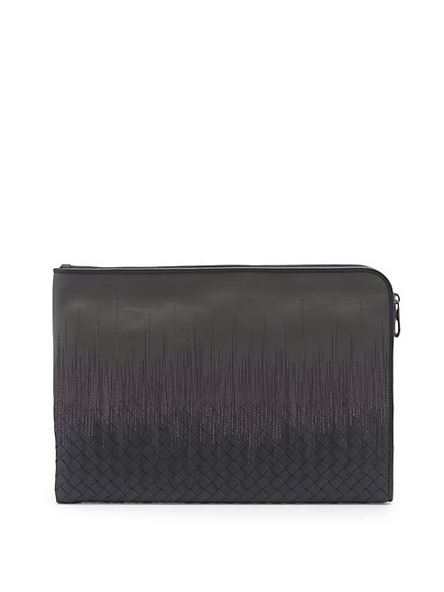 Bottega Veneta - Embroidered Leather Document Case