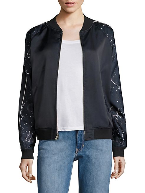 Opening Ceremony - Reversible Night Sky Silk Bomber Jacket