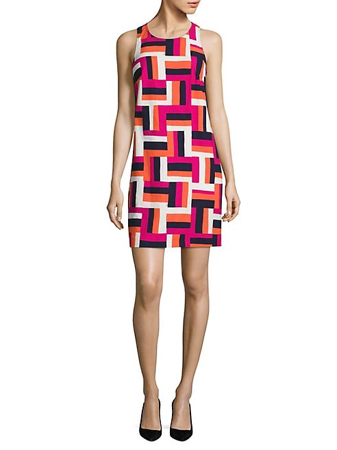 Trina Turk - Cosme Geometric-Print Shift Dress