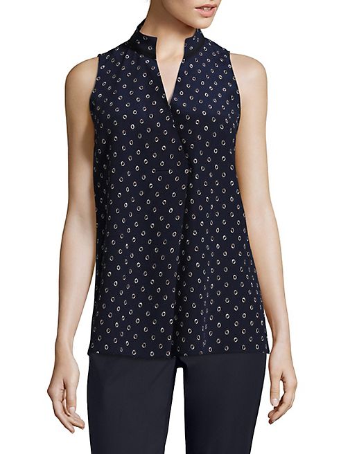 Lafayette 148 New York - Eloise Sleeveless Printed Silk Blouse