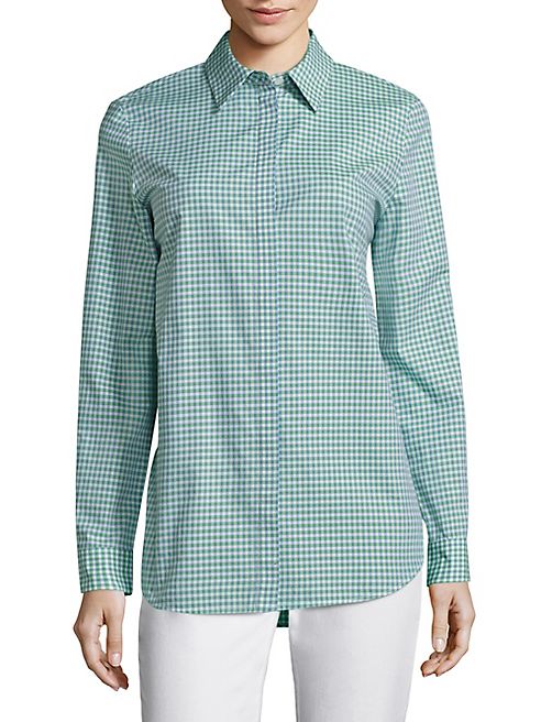 Lafayette 148 New York - Brody Gingham Cotton Blouse