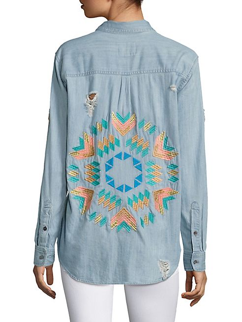 Rails - Brett Starburst Embroidery Shirt