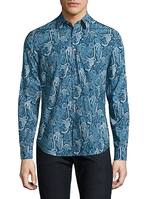 Paul Smith - Slim-Fit Animal-Print Shirt