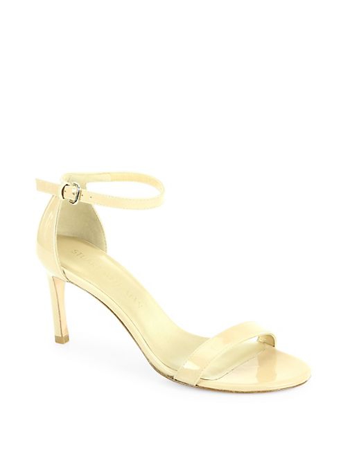 Stuart Weitzman - NuNakedStraight Patent Leather Ankle-Strap Sandals