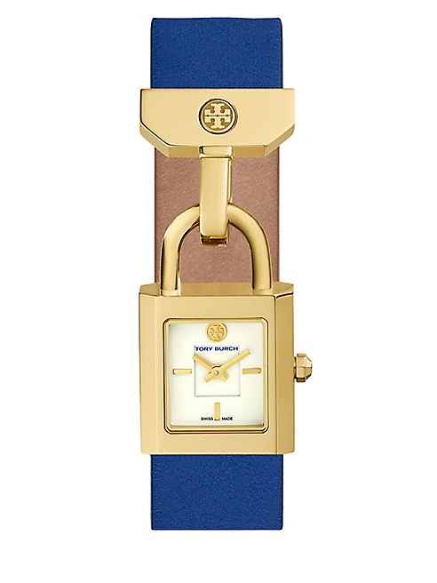 Tory Burch - The Surrey Goldtone and Leather Strap Watch