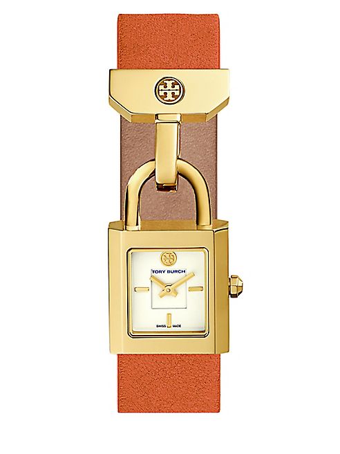 Tory Burch - The Surrey Goldtone and Leather Strap Watch