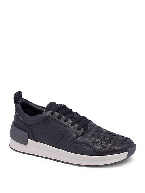 Bottega Veneta - Interwoven Leather Low-Top Sneakers